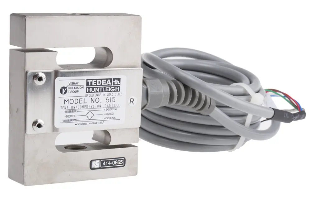 Célula de carga tipo S Tedea Huntleigh, 300kg, con Conexión de cable, carcasa de Aleación de acero chapado en níquel, ...
