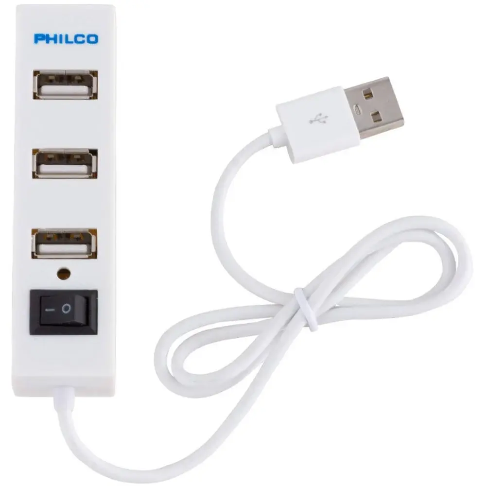 Hub Usb 4 Puertos 2.0 Blanco de Tela Microtex