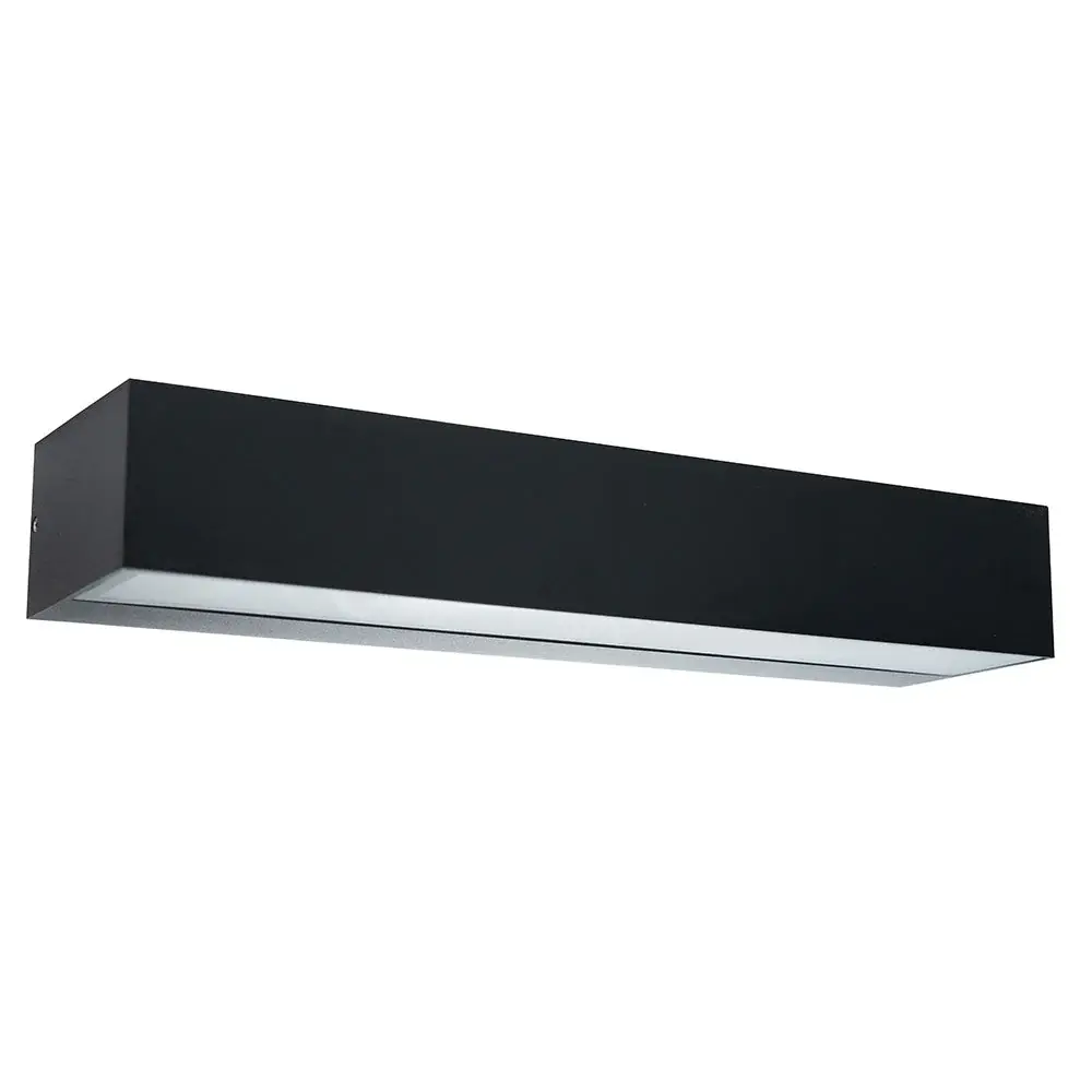 ARBOTANTE PARA PARED H NEGRO 18W LUZ CÁLIDA, 900LM, EXTERIOR