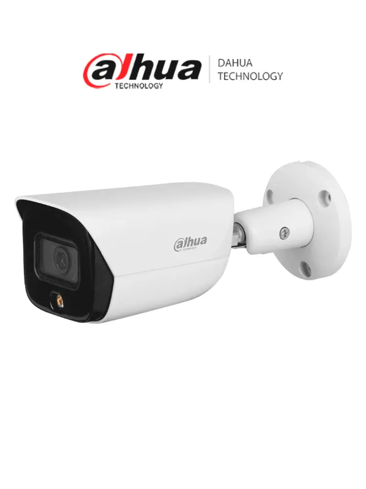 DAHUA DH-IPC- HFW3449E-AS-LED - Cámara IP 4MP/ Fullcolor/ 2.8mm/ WizSense/ SMD Plus/ Detección de humanos y vehículos/ ...