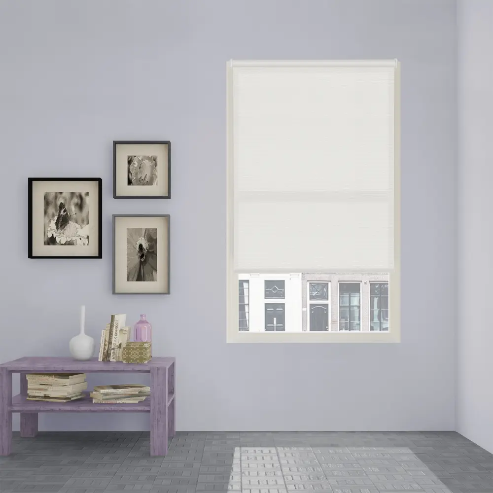 Estor enrollable sencillo fix traslúcido ecofuture blanco 60 x 190cm