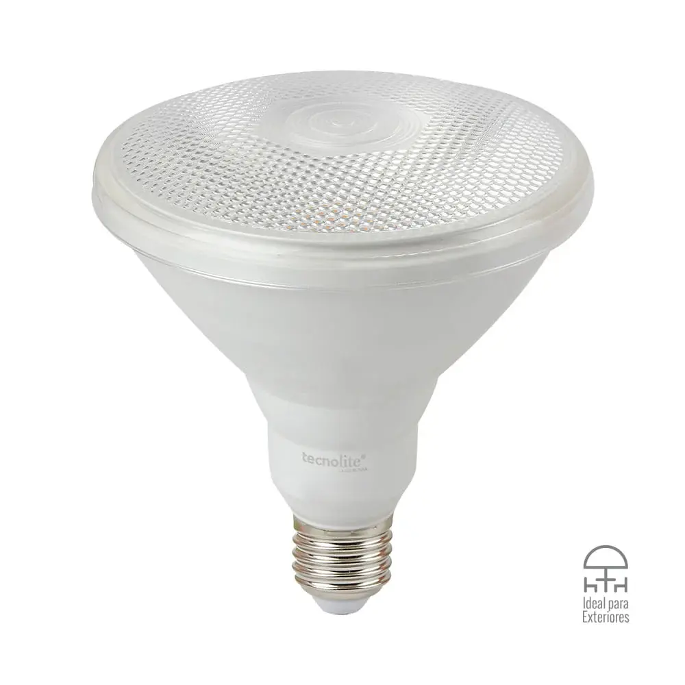 Foco LED PAR38, 18 W, Luz Mullido Cálida, Base E27, IP65, No atenuable