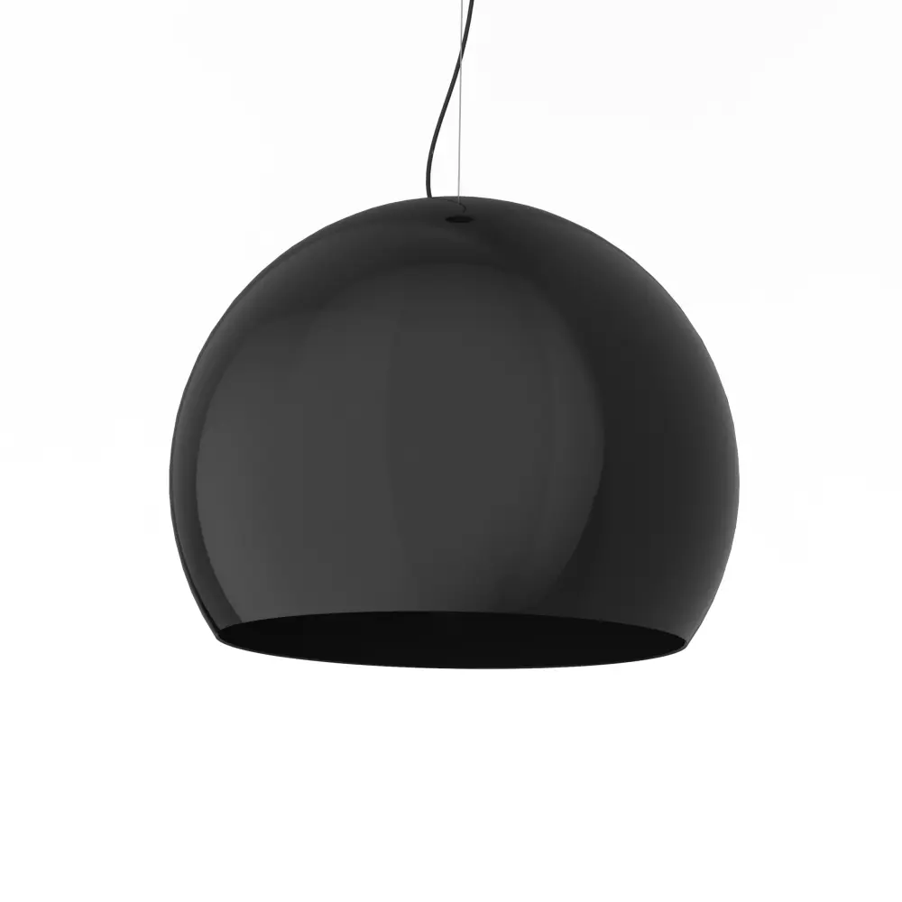 Joe lámpara pendiente, 1x E27, max 42w, negro deslumbrante, d.50cm