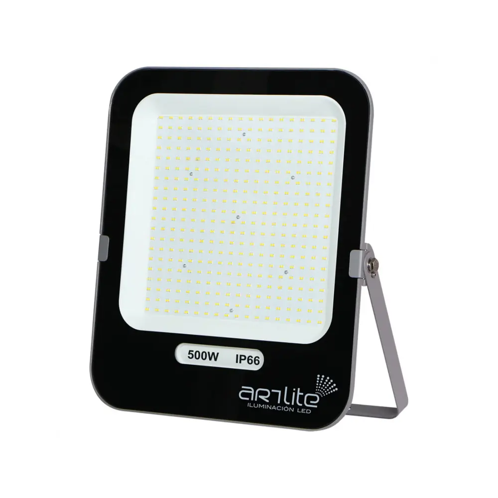 REFLECTOR LED SMD 500W EFICIENCIA 125LM/W 62500LM 90-277VCA EXTERIOR IP66 BLANCO HELADO 6500K ARTLITE ARE-027