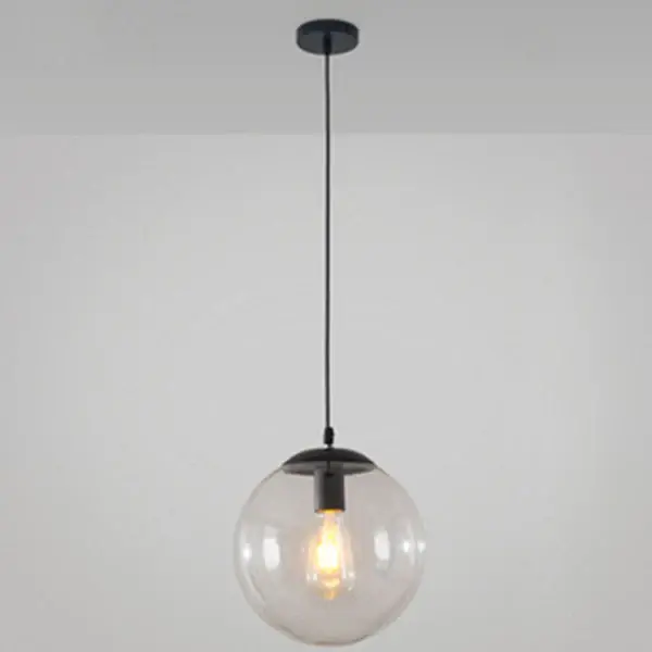 Restaurant hangende verlichtingsarmatuur Minimalistische stijl hangende plafondlamp met bolvormige glazen kap