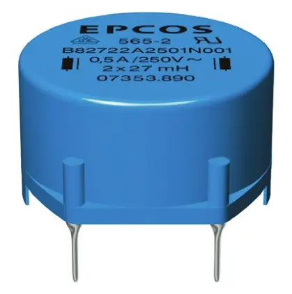 Bobina de arresto EPCOS, 27 mH ±30%, Ferrita, Idc:500mA, Rdc:1.2Ω, 250 V ac | B82722A2501N001