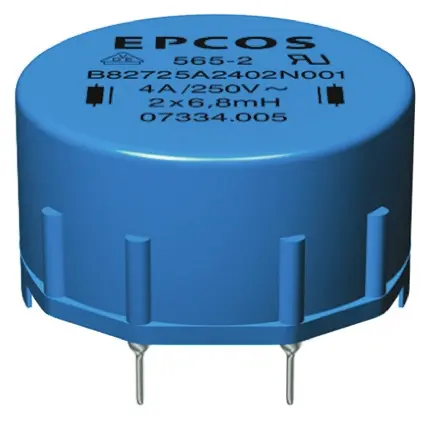 Bobina de arresto EPCOS, 3,9 mH ±30%, Ferrita, Idc:6A, Rdc:40mΩ, 250 V ac | B82725A2602N001