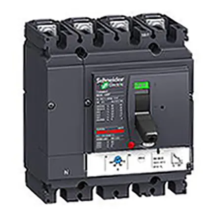 MCCB Schneider Electric, 4 Polos, 100A, Capacidad de Ruptura 85 kA, Montaje fijo, Gama NSX, LV4 | LV429642