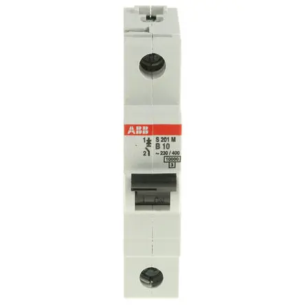 Interruptor automático 1P, 10A, Curva Tipo B, Poder de corte 10 kA S201M-B10, System Pro M Compact, Montaje en Carril | 2...