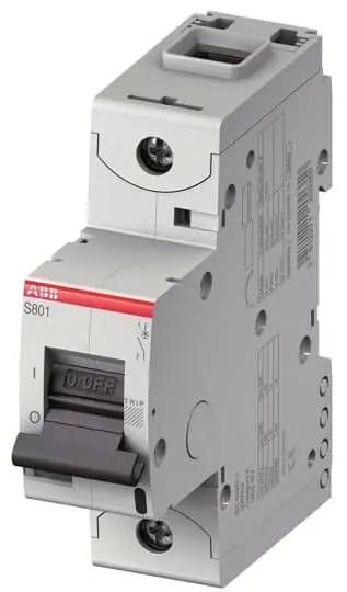Interruptor automático 1P, 10A, Curva Tipo C S801C-C10, Altas prestaciones, Montaje en Carril DIN | 2CCS881001R0104 S801C...