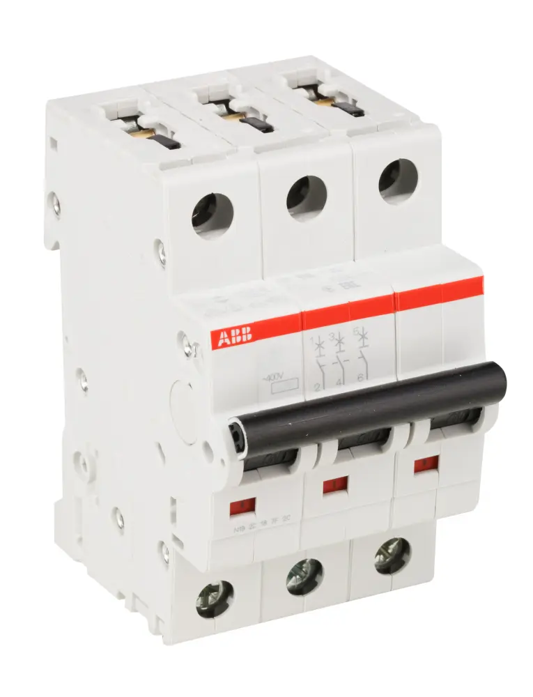 Interruptor automático 3P, 20A, Curva Tipo C, Poder de corte 10 kA S203M-C20, System Pro M Compact, Montaje en Carril | 2...
