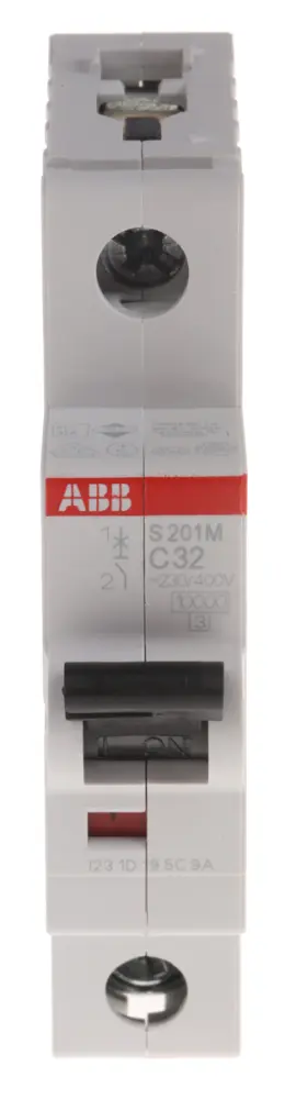 Interruptor automático 1P, 32A, Curva Tipo C, Poder de corte 10 kA S201M-C32, System Pro M Compact, Montaje en Carril | 2...