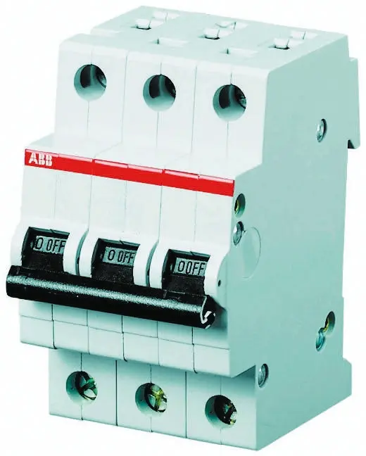 Interruptor automático 3P, 2A, Curva Tipo C, Poder de corte 10 kA S203M-C2, System Pro M Compact, Montaje en Carril DIN |...