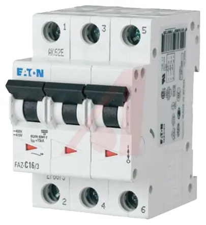 Interruptor automático 3P, 13A, Curva Tipo B, Poder de corte 10 kA, xEffect, Montaje en Carril DIN | 278845 FAZ-B13/3 Eaton