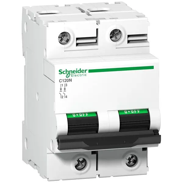 Disyuntor 2P, 10A, Curva Tipo AC, Poder de corte 10 kA, C120 | A9N18384 Schneider Electric