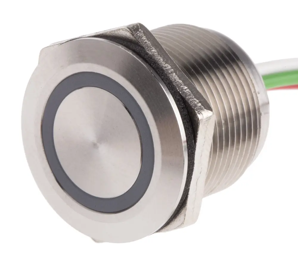 Interruptor capacitivo capacitivo , NO, Enclavamiento, , iluminado, Led Rojo, 30V dc, 1.5A, IP68