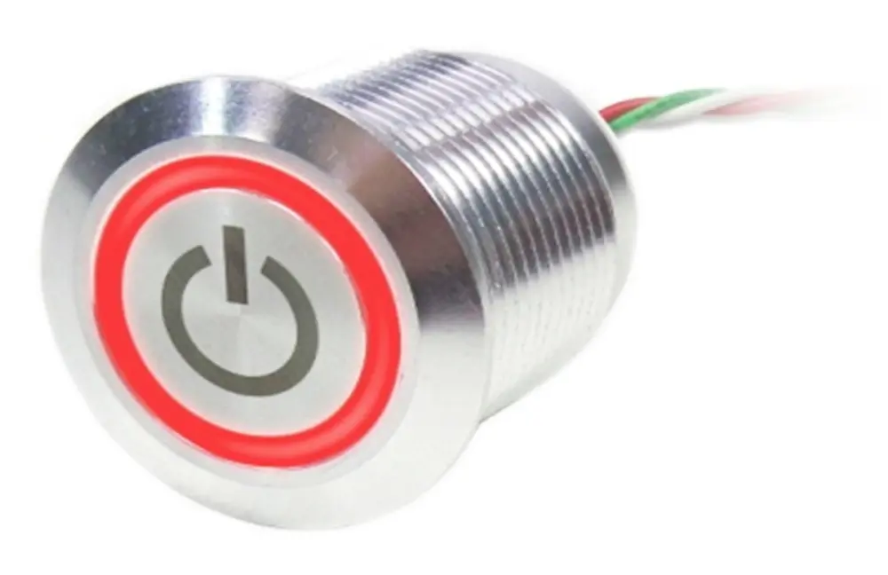 Interruptor capacitivo capacitivo , NC, Enclavamiento, , iluminado, Led Verde, Rojo, 30V dc, 1.5A, IP68