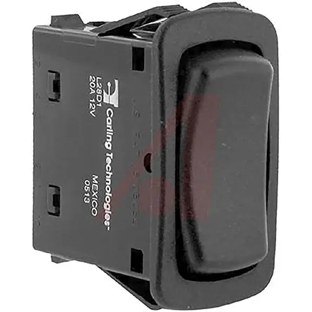 Interruptor de balancín, L28D1EHN1-A7900-000, Contacto DPDT, (On)-Off-(On), 20 , Iluminado, Negro, IP67 Carling Technologies