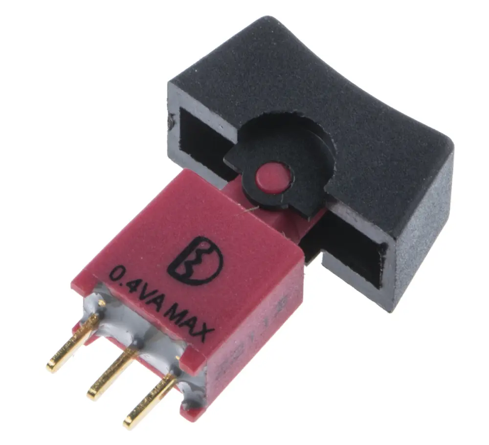 Interruptor de balancín, Contacto SPDT, (On)-Off-(On), 400 mA, No, Negro, IP67