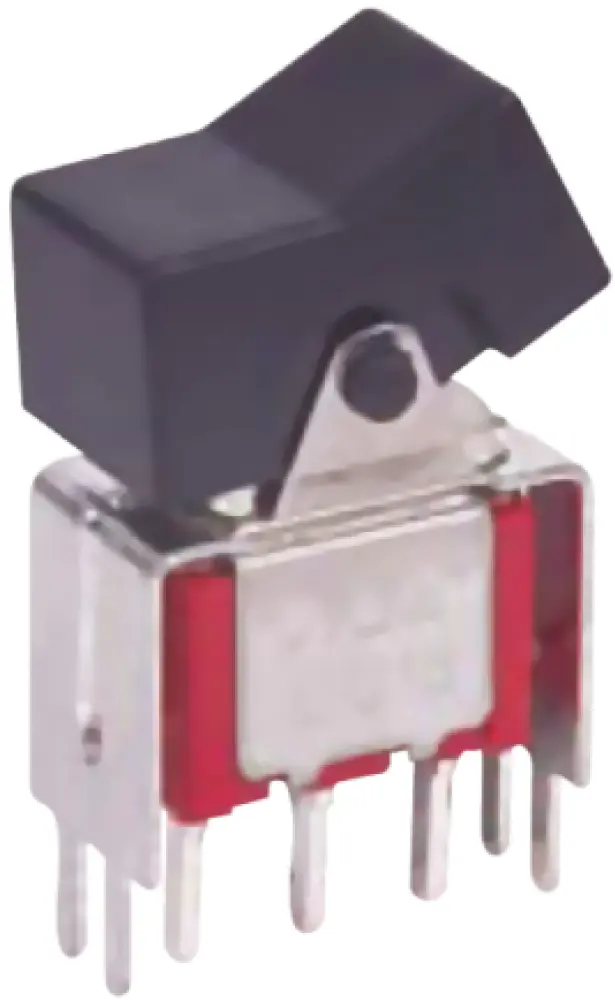 Interruptor de balancín, Contacto SPDT, On-(On), 5 , No, Negro