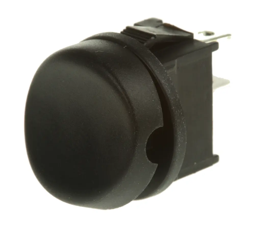 Interruptor de balancín, Contacto SPST, Enclavamiento, 10 125 V ac, No, Negro