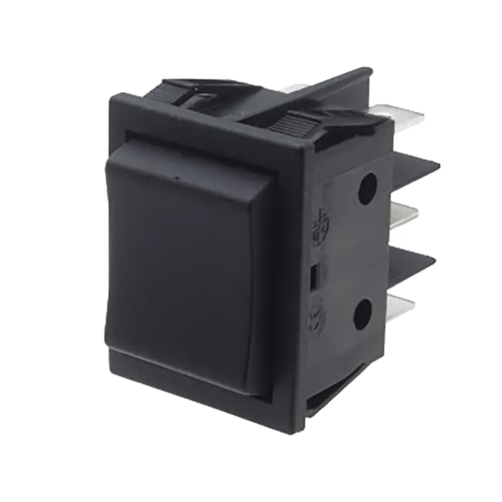 Interruptor de balancín, B41J411000000, Contacto DPDT, (On)-Off-(On), 16 , No, Negro Molveno