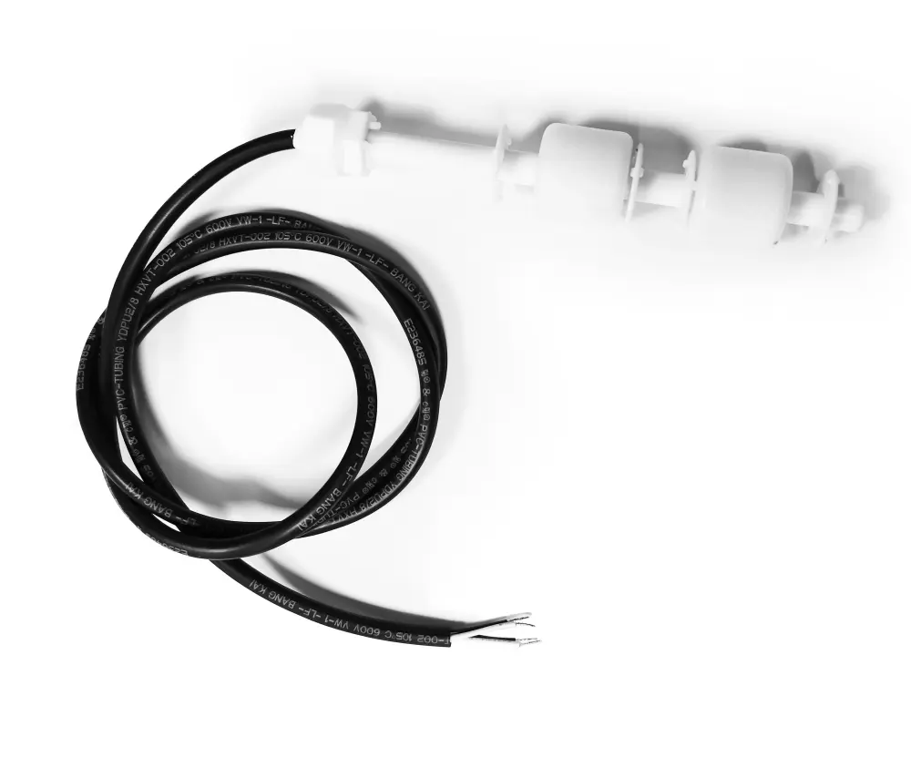 Interruptor de flotador de Polipropileno, con salida NA, 0,5 , cable de 350mm, montaje Montaje éreo