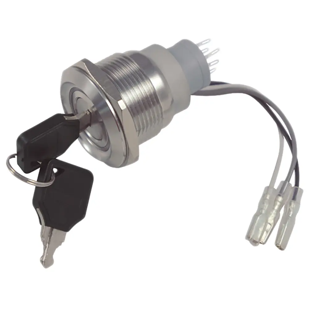 Interruptor de llave, IP40, DPDT, 5 , 2 vías, -20 → +55°C
