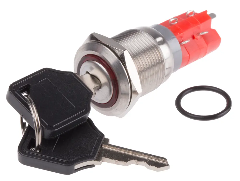 Interruptor de llave, IP40, DPDT, 5 , 2 vías, -20 → +55°C