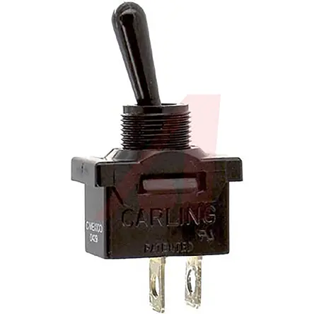 Interruptor de palanca SPST, Funcionamiento On-Off, No | DA100-BB-B Carling Technologies