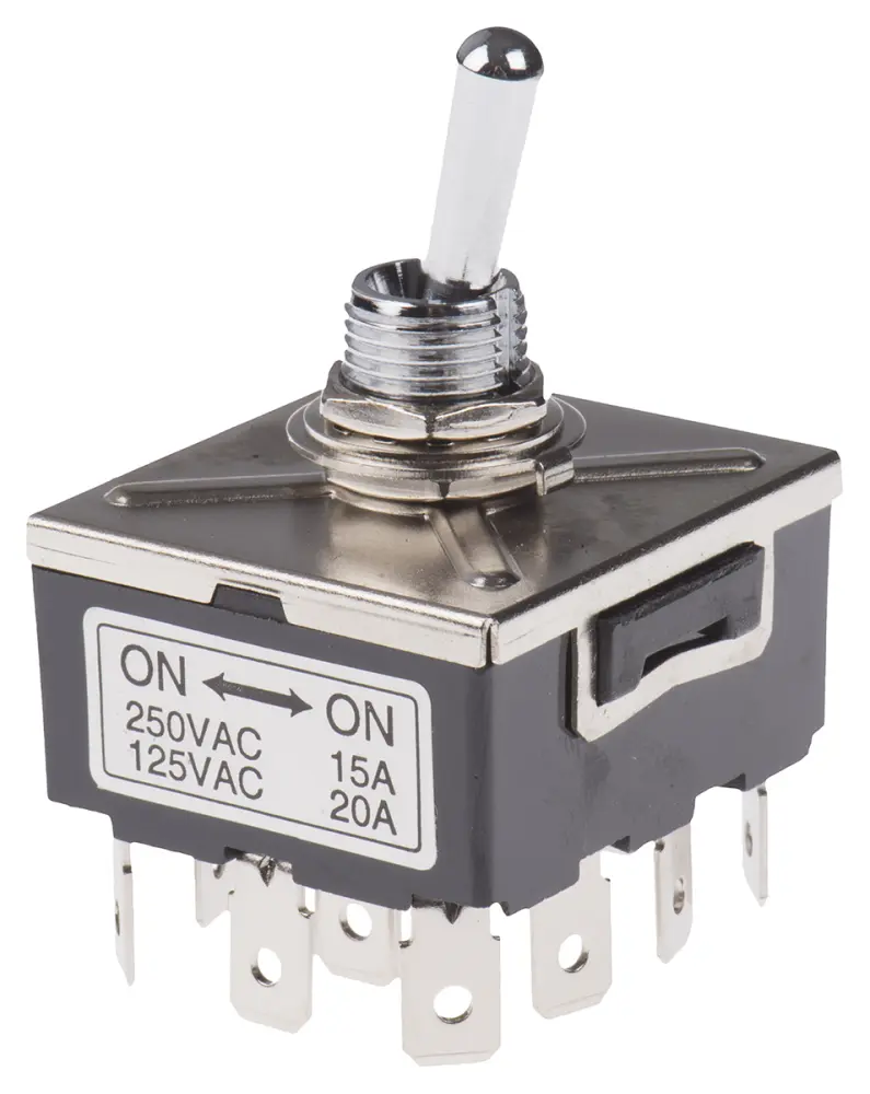 Interruptor de palanca 4PDT, Funcionamiento On-(On)