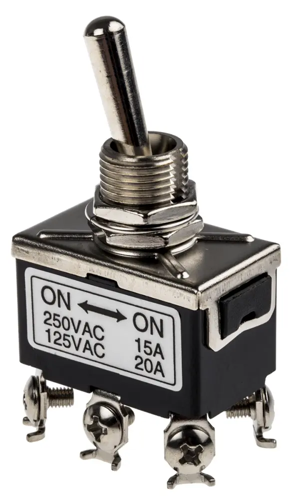 Interruptor de palanca DPDT, Funcionamiento On-On