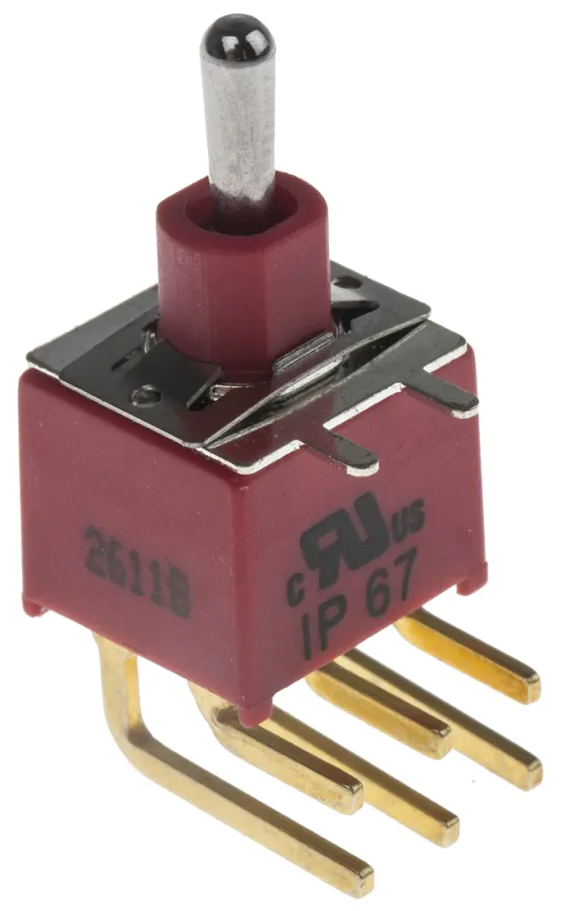 Interruptor de palanca DPDT IP67, Funcionamiento (On)-Off-(On)