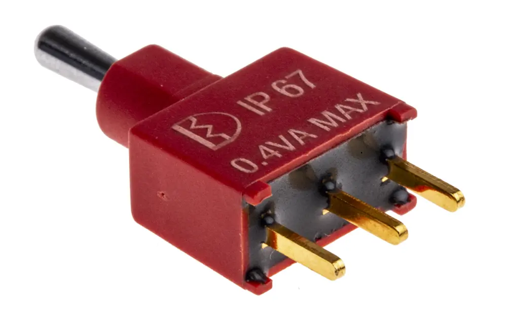 Interruptor de palanca SPDT IP67, Funcionamiento On-Off-On