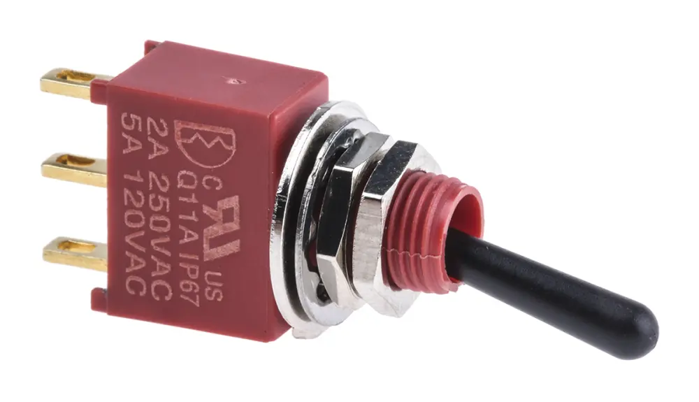 Interruptor de palanca SPDT IP67, Funcionamiento On-(On)