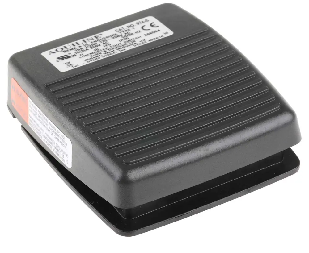 Interruptor de pedal, Contacto DP-CO, IP20, Polímero, 15 250 V ac, 250V, Funcionamiento Momentáneo