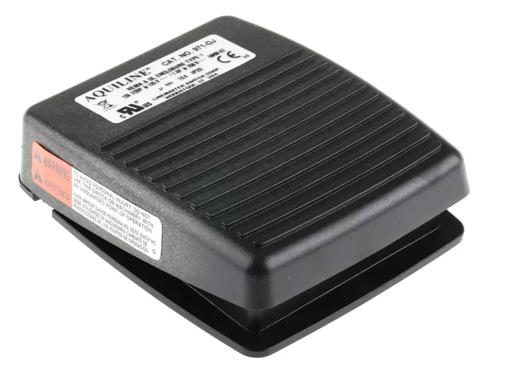 Interruptor de pedal, Contacto SPST, IP20, Polímero, 12 250 V ac, 250V, Enclavamiento