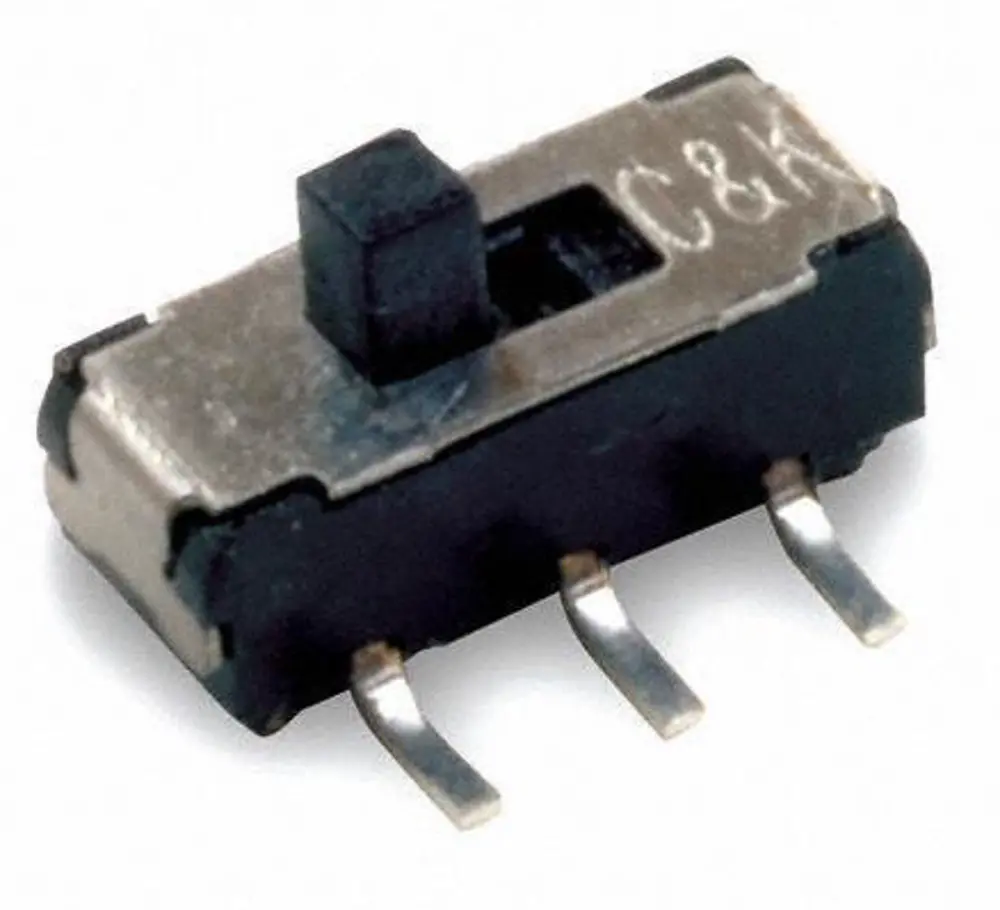 Interruptor de actuador deslizante SPDT, Enclavamiento, 300 mA, Montaje superficial | JS102011SCQN C & K