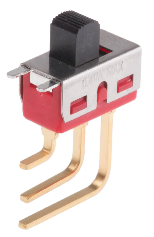 Interruptor de actuador deslizante SPDT, Enclavamiento, 400 mA 20 V, Montaje en PCB
