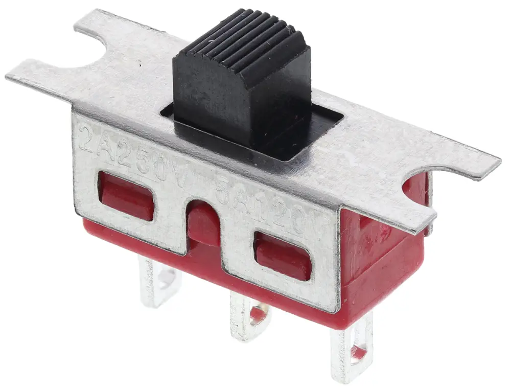 Interruptor de actuador deslizante SPDT, Enclavamiento, 5 28 V dc, actuador superior, Montaje en Panel