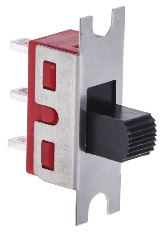 Interruptor de actuador deslizante SPDT, Enclavamiento, 5 28 V dc, actuador superior, Montaje en Panel