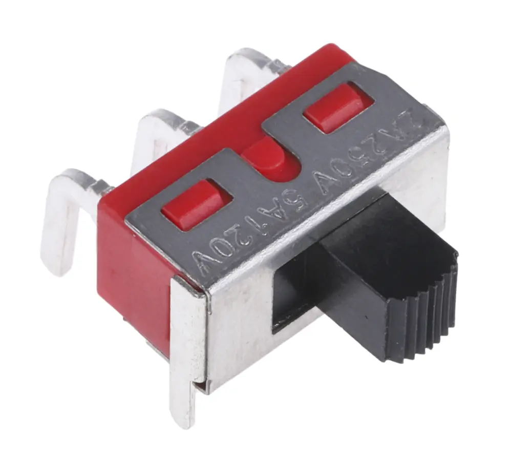 Interruptor de actuador deslizante SPDT, Enclavamiento, 5 28 V dc, actuador lateral, Montaje en PCB