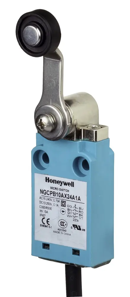 Final de carrera con Palanca de Rodillo Honeywell NGC, DPDT, 2 NA / 2 NC, 10mA, IP67 | NGCPB50AX32A1A