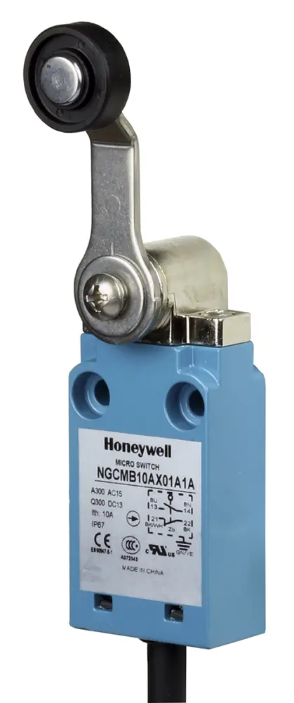 Final de carrera con Palanca de Rodillo Honeywell NGC, DPDT, 2 NA / 2 NC, 10mA, IP67 | NGCMB50AX32A1A