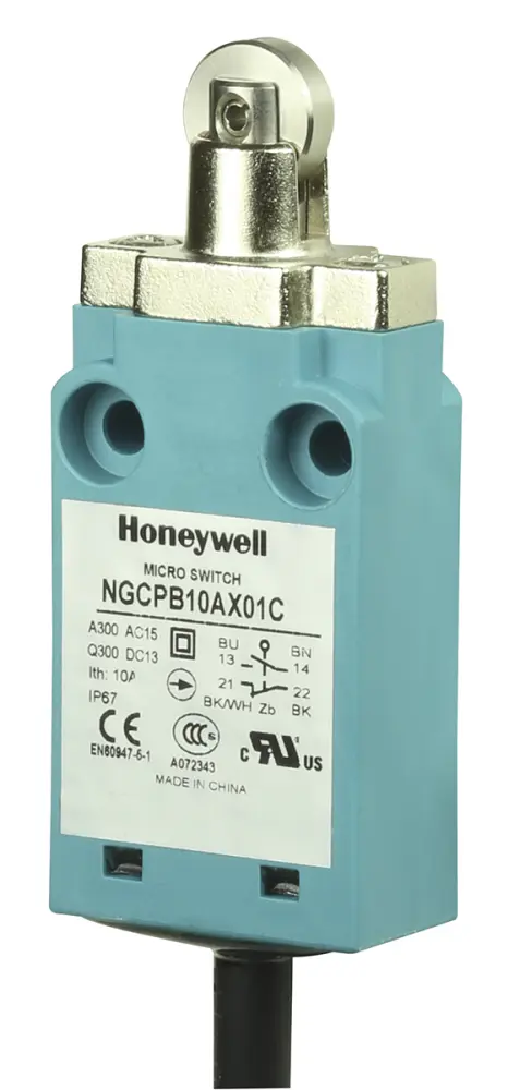Final de carrera con Pulsador con roldana Honeywell NGC, SPDT, NA/NC, 240V, 6A, IP67 | NGCPB10AX01C