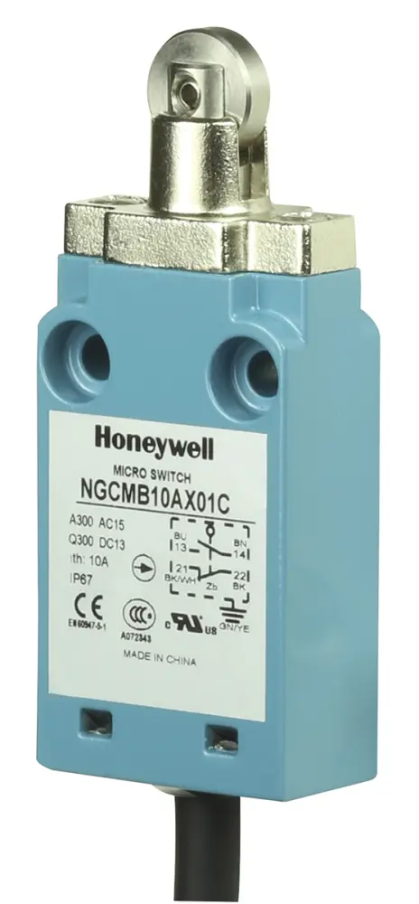 Final de carrera con Pulsador con roldana Honeywell NGC, SPDT, NA/NC, 240V, 6A, IP67 | NGCMB10AX01C
