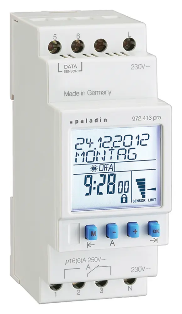Interruptor de luz por tiempo, 1 Canal, 230 V | 972413pro 230V 50-60Hz Muller