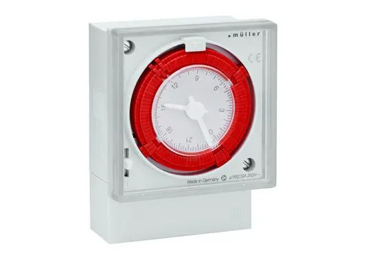 Temporizador de carril DIN, 1 canales, Analógico, Horas, 230 V | FS6418 230V 50-60Hz Muller