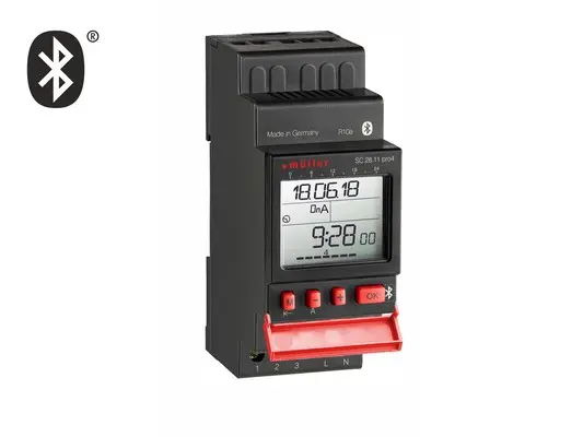 Temporizador de carril DIN, 1 canales, Digital, Horas, 24 V ac | SC 28.11 PRO4 24V ACDC Muller
