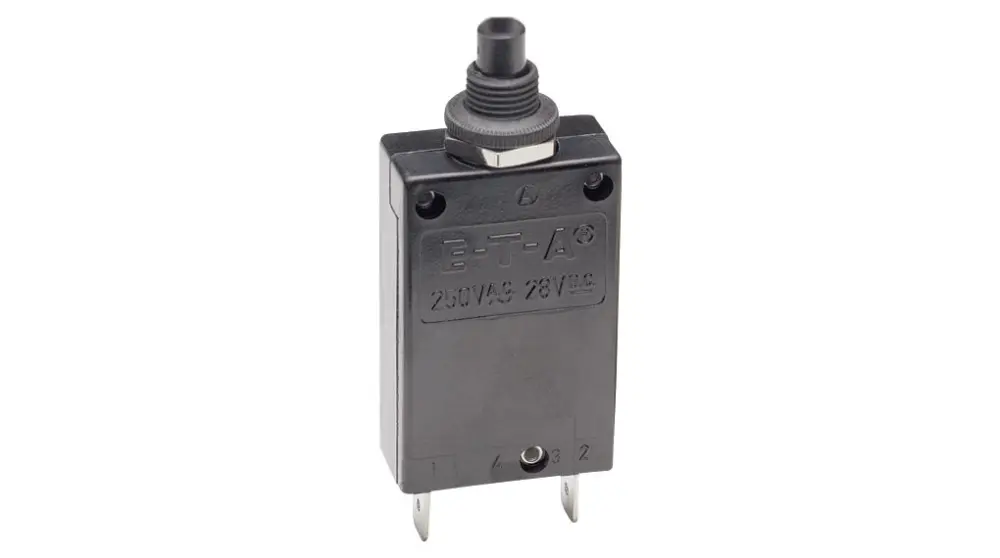 Disyuntor térmico / Disyuntor magnetotérmico ETA 2-5700-IG1-P10 de 1 polo, 28V, 15A | 2-5700-IG1-P10-15A